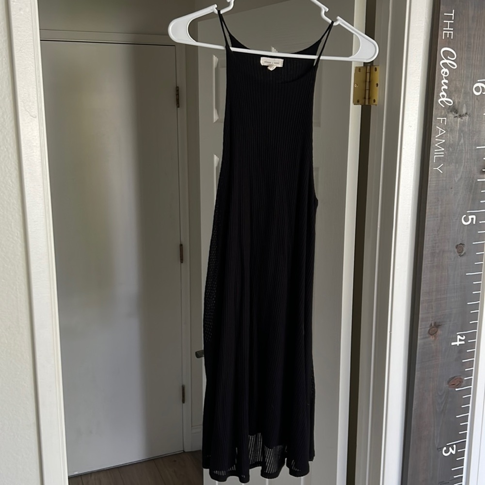 Black midi dress